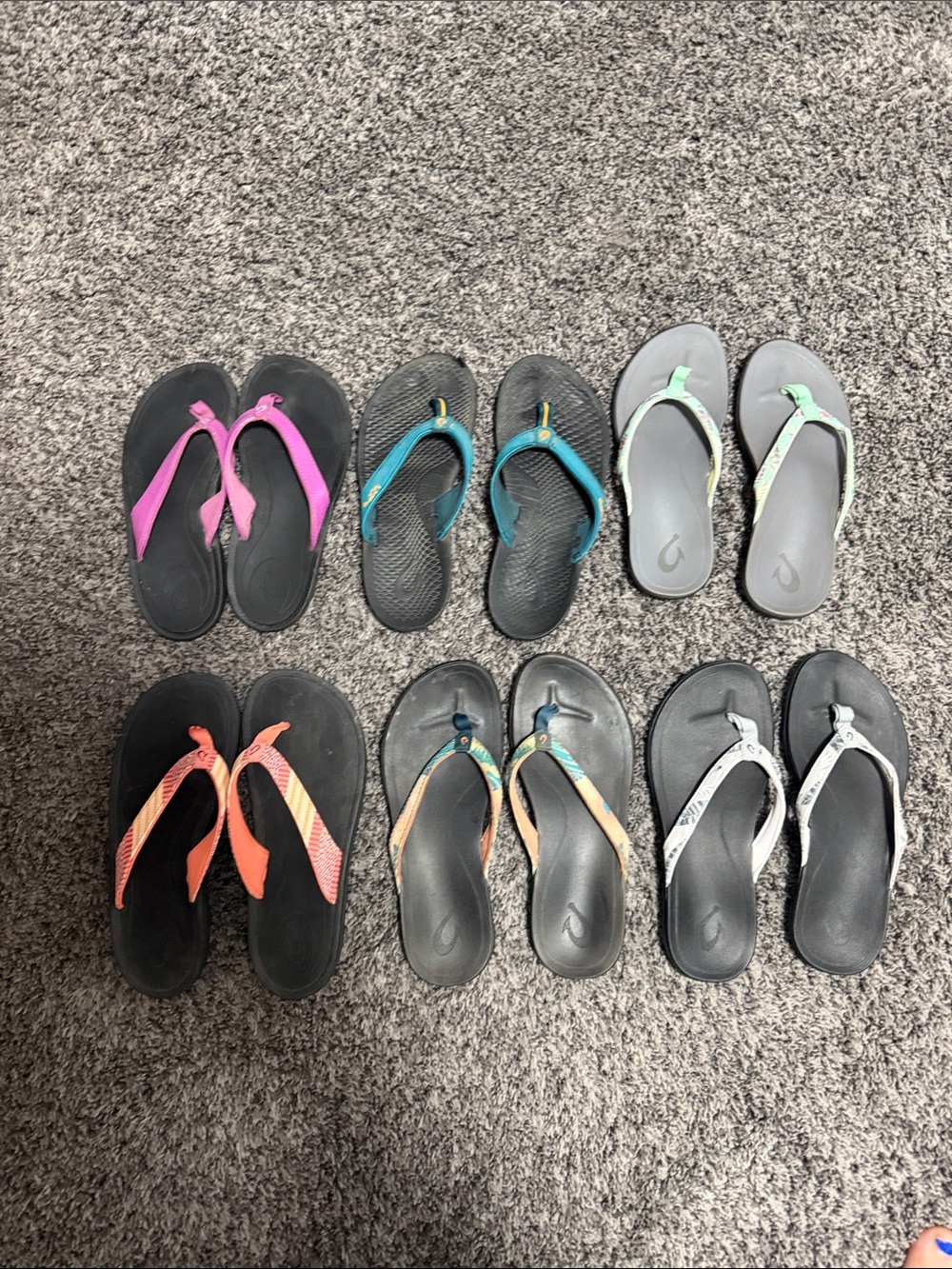 5-Pair OluKai Women’s Flip Flop Bundle | Size 6